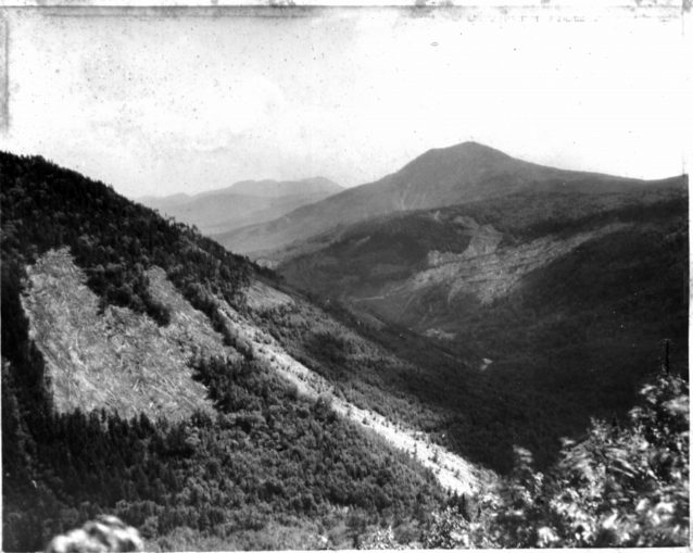 The impact of logging on the Pemigewasset Wilderness in 1910.