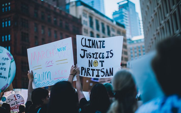 Young activists call for swift action on climate change during the 2019 Climate Strike in Boston.