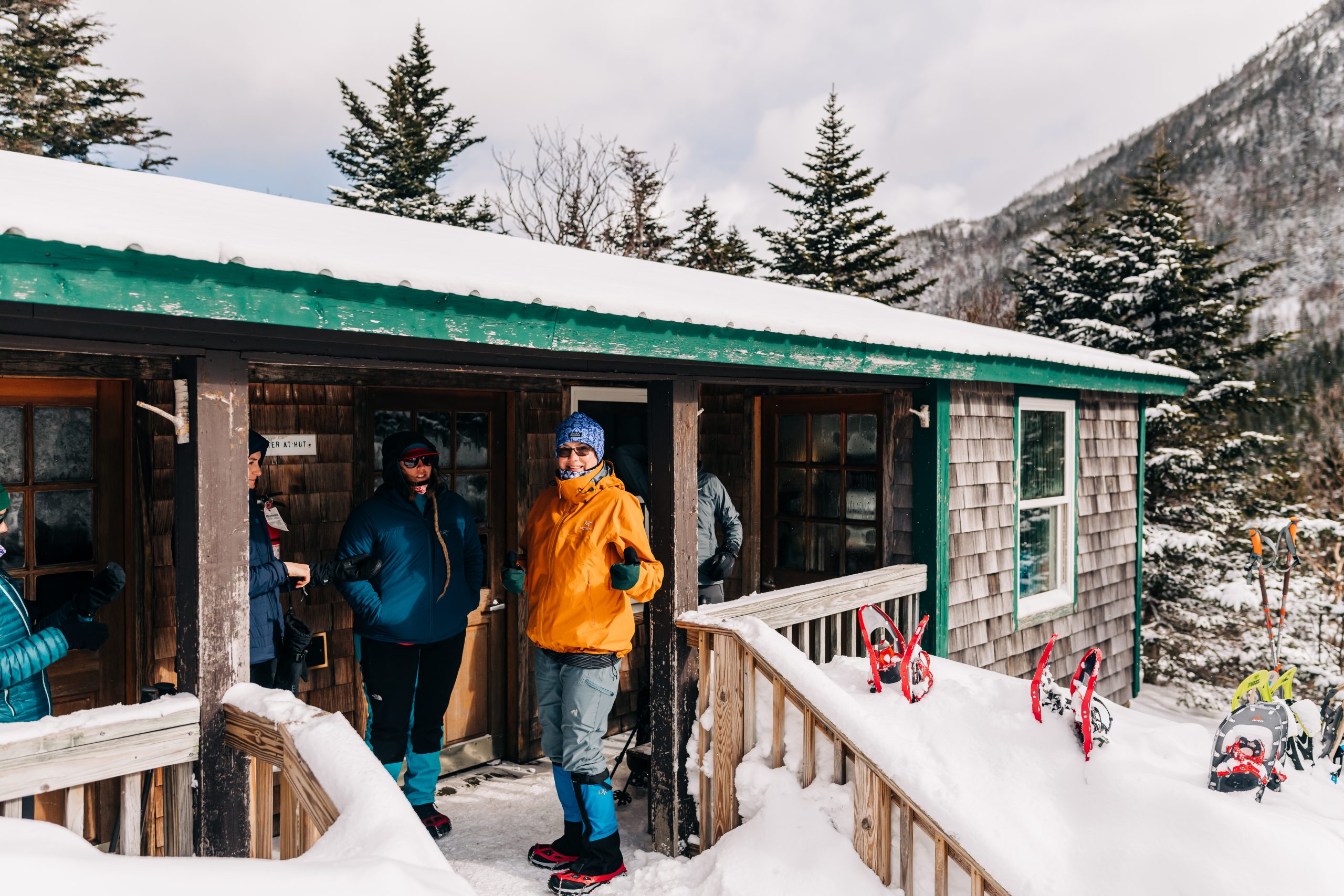 Mar. 19, 2023. AMC Carter Notch Hut, White Mountain National Forest, New Hampshire-- An AMC staff-led guided program. Photo by Corey David Photography. Corey David Photography
