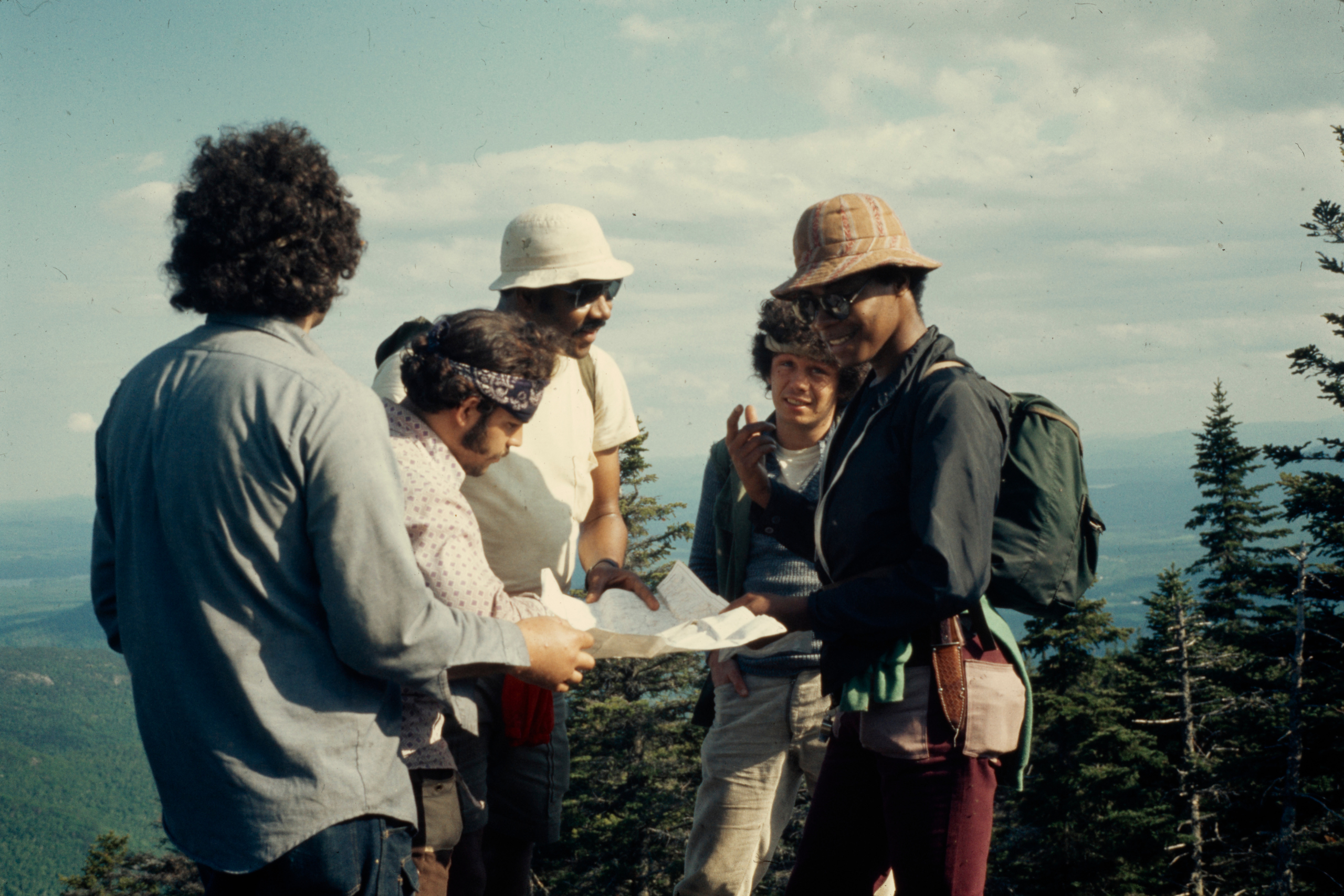 Hikers Consulting A Map 1972