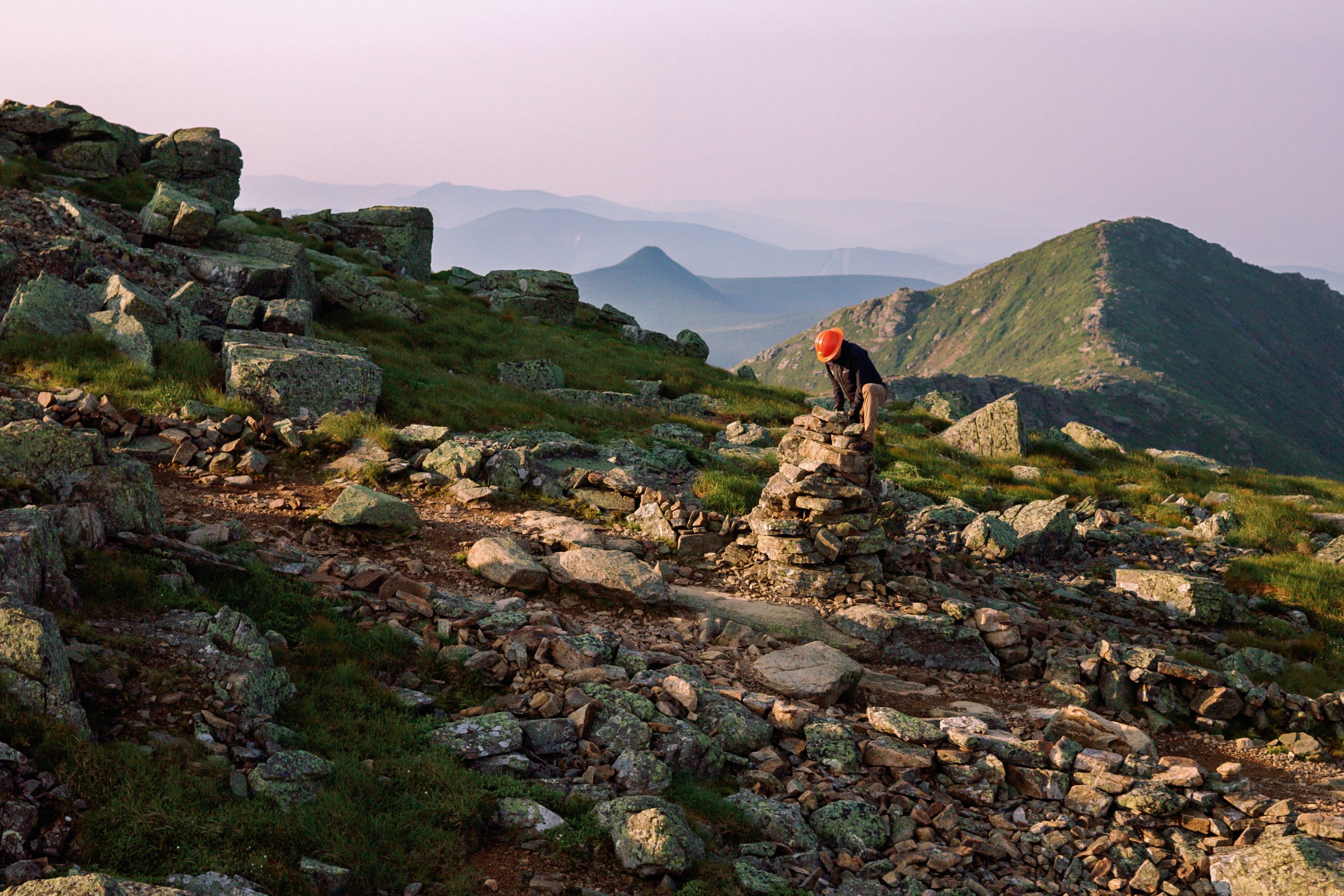 Franconia Loop Trail, White Mountain National Forest, New Hampshire-- An AMC Professional Trail Crew. Photo by Warden Co. Amc Aerials 06