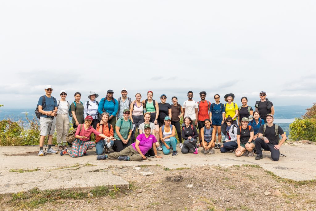 group of hikers on the summit of Mount Beacon